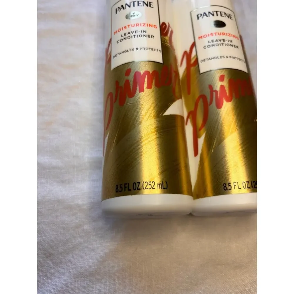 Pantene Primer Leave In Conditioner Moisturizing 8.5oz Lot of 2 New Detangler